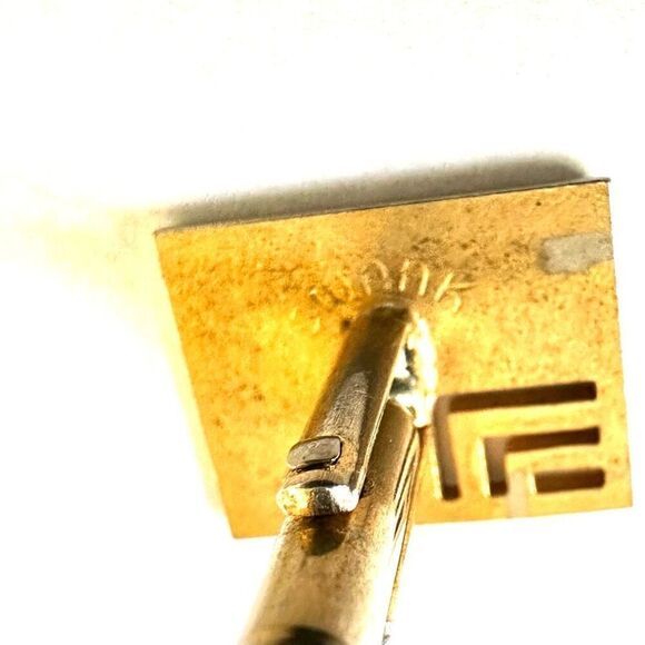 Vintage Swank Gold Tone rectangle  Cufflinks - Picture 5 of 6